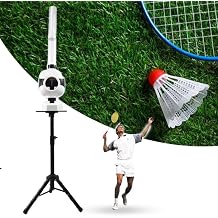 Automatic Badminton Serve Machine Shuttlecock Launcher Badmintonshooting Machine, Ten Serving Modes,Two Power Modes for Beginners, Indoor and Outdoor