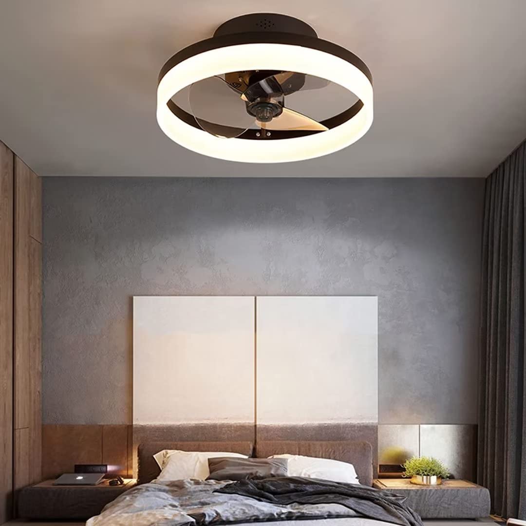 Sanweyter Ventilatore da Soffitto con Luce e Telecomando, 53cm Lampadario con Ventilatore da