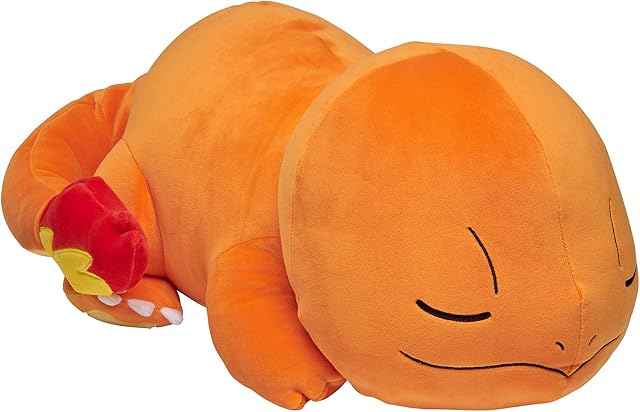 Pokémon 18in Sleeping Plush Charmander, Orange