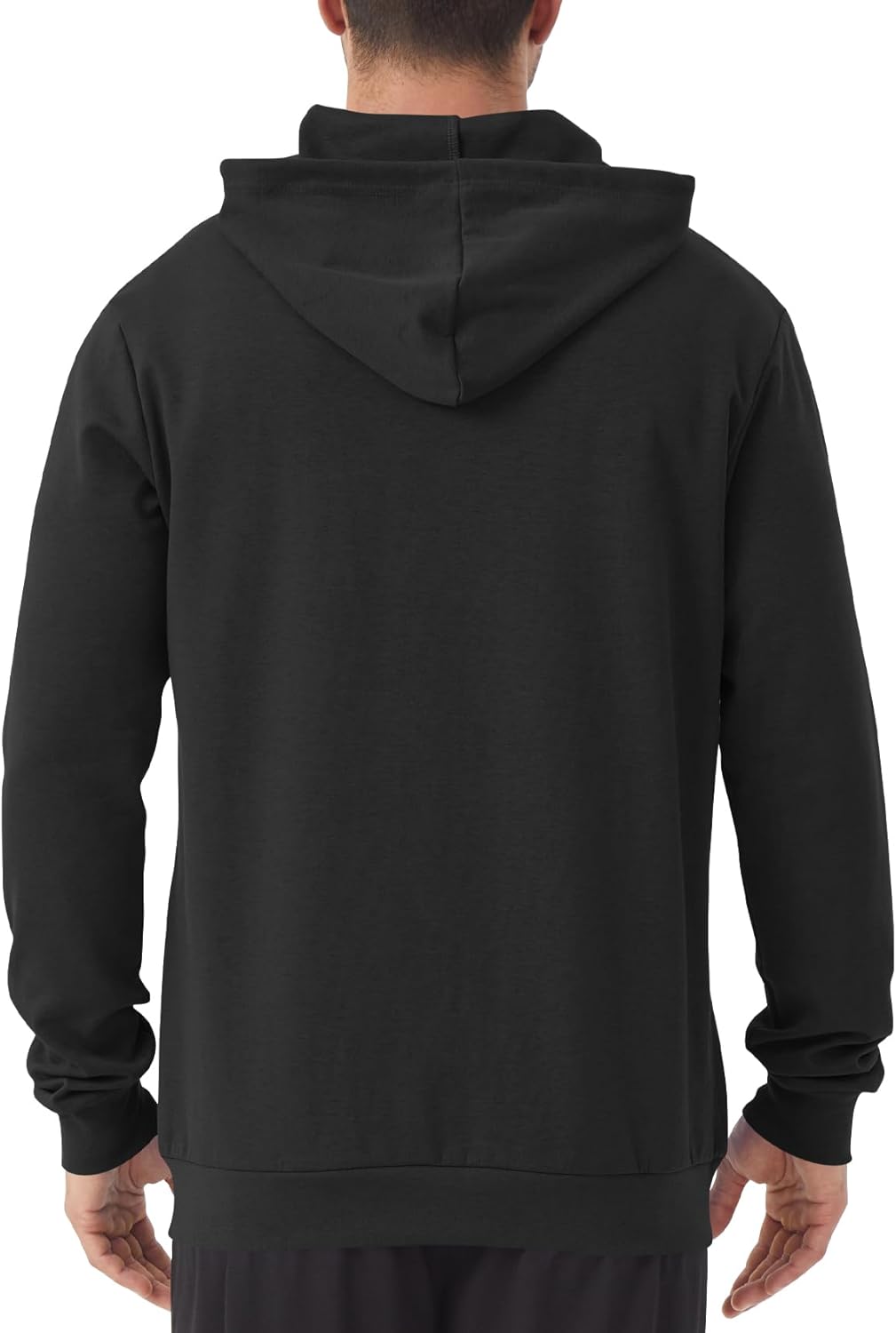 Idtswch Mens Tall Lightweight Hoodies Zip Up Sweatshirt Slim Fit Jacket - Image 3