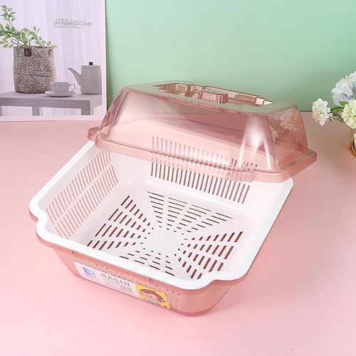 Miniatura 5 de Estante de secado de platos de cocina cubierto, caja de almacenamiento de drenaje, estante de agua, utensilios de drenaje, soporte para botella,