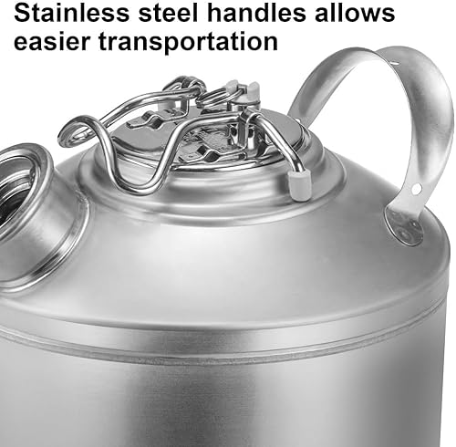 Miniatura 6 de Barril de limpieza de 1.6 galones con sistema D Sankey Puertos, Barril de lavado con base de goma para limpieza de líneas de cerveza