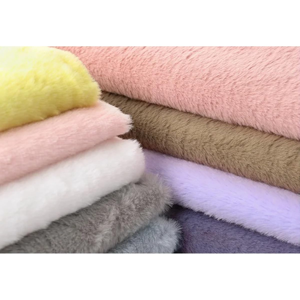 Tessuto Morbido, 100x160cm Tessuto di Peluche Corto e Solido per Coperte, federe, Sciarpe, lavori Artigianali per la casa e Cucito, 9