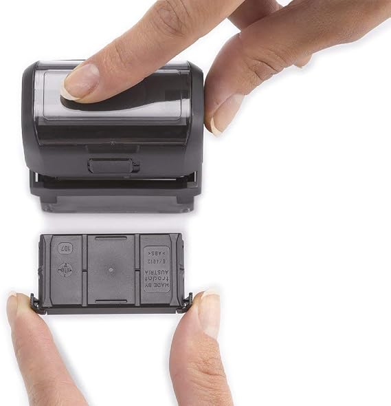 Trodat 4912 Self Inking Rubber Stamp w. HOT (H01 Red Ink)