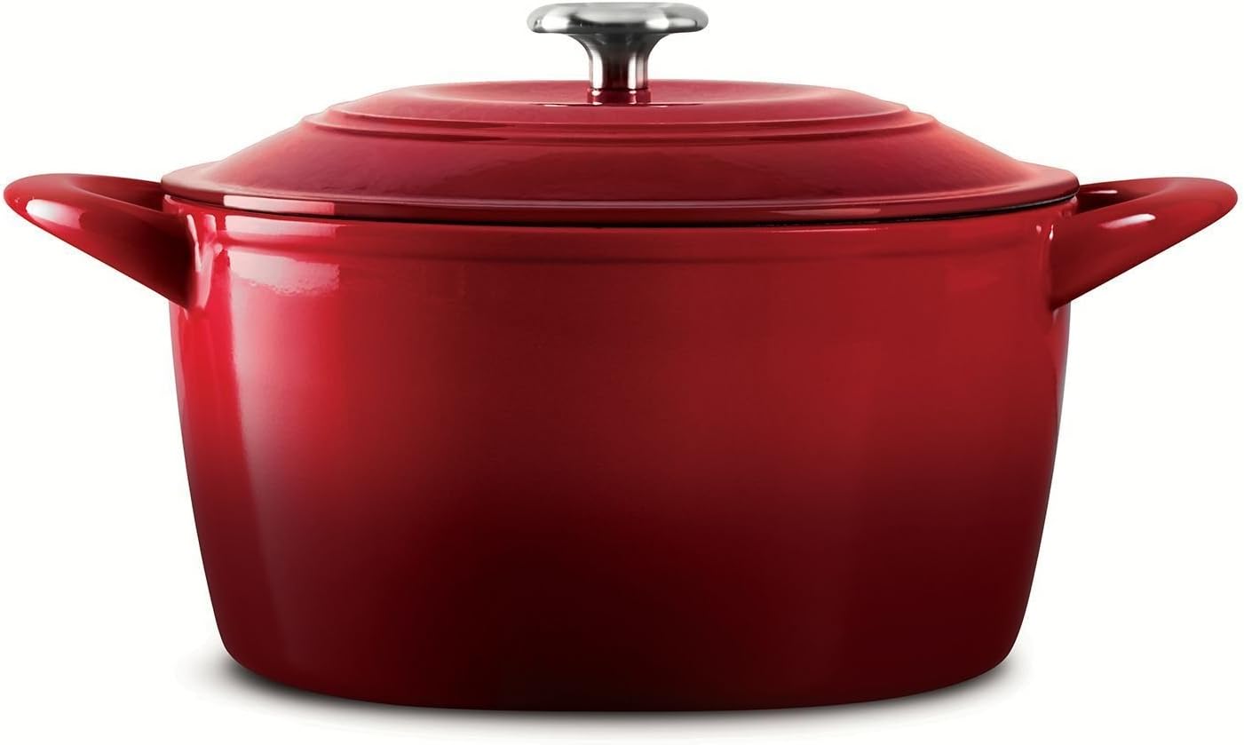 TRAMONTINA 6.5 Qt ROUND Dutch Oven OMBRE RED Enameled Cast Iron