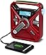Eton - American Red Cross FRX3+ Emergency NOAA Weather Radio Red Digital Display Hand Turbine Solar Power Red LED Flashing Beacon 7 NOAA/Environment Canada Weather Bands Phone Charger