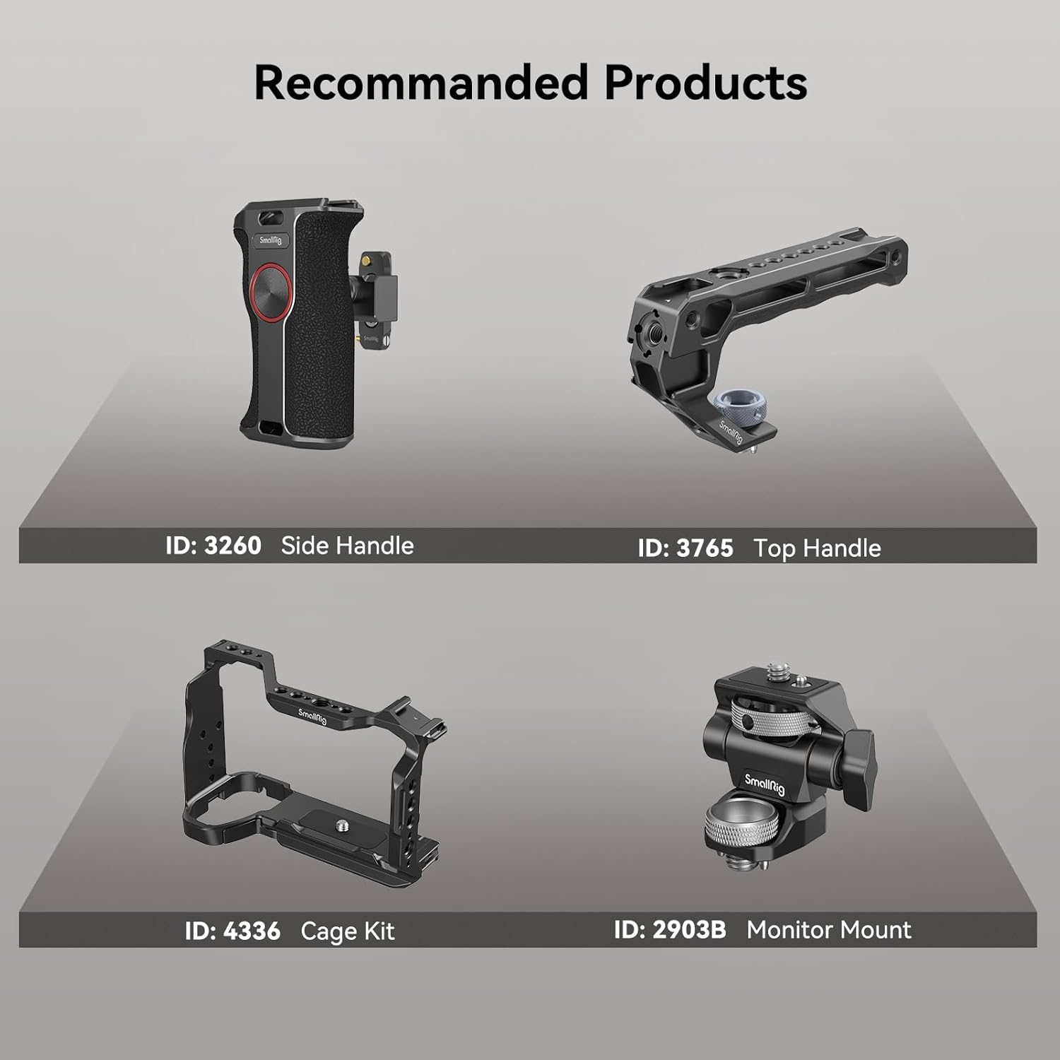 SmallRig Half Cage for Sony Alpha 6700/6600 / 6500/6400, Built-in Quick Release Plate for Arca-Type, Camera Video Cage with Shoe Mount, 1/4''-20 & 3/8''-16 Threaded Holes - 4337 - Image 8