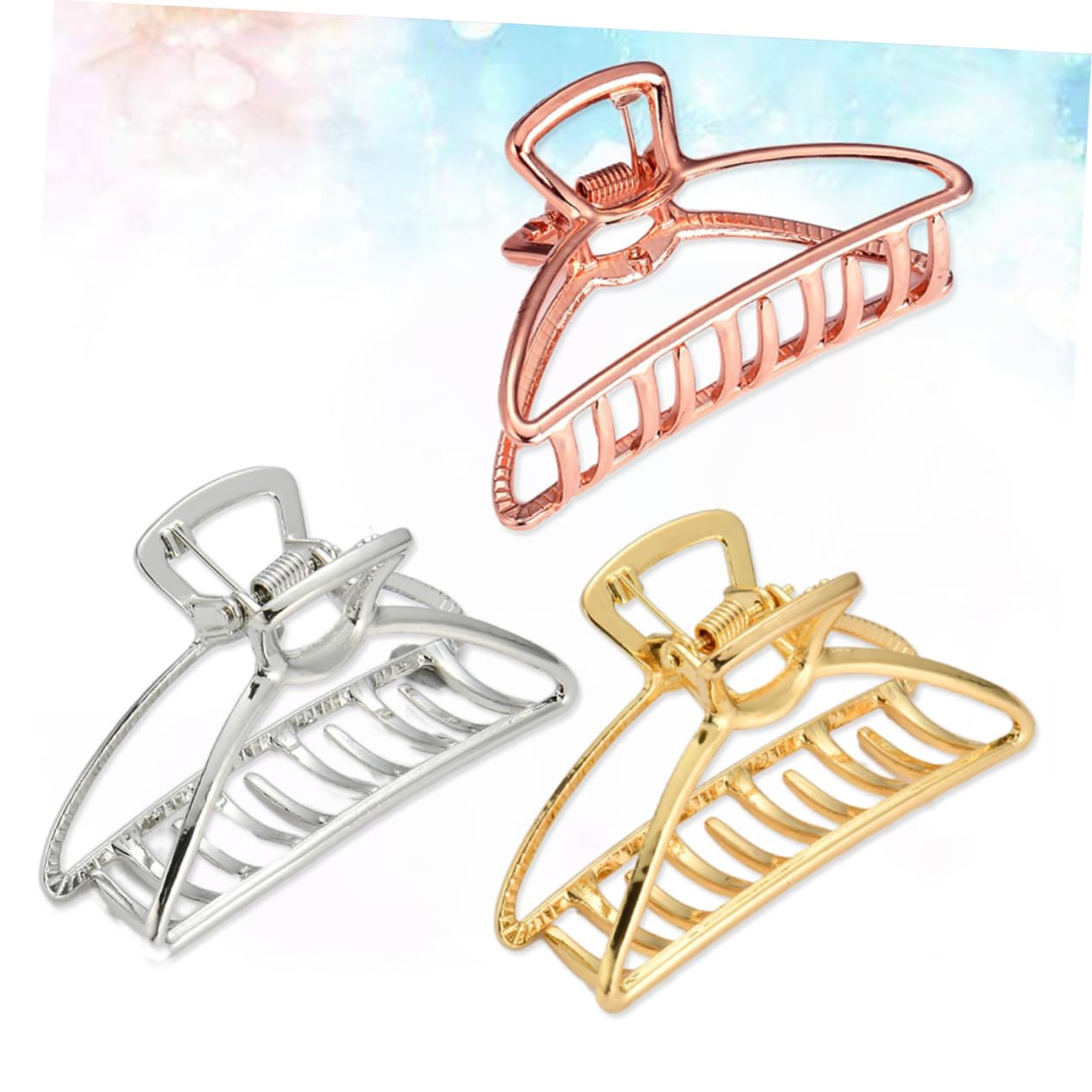 FOMIYES 9stücke Große Haarklammern Roségold Hellgold Und Hellsilber Matte Haarspangen Für Damen Und Mädchen Für Hochzeiten Partys Und Täglichen Gebrauch