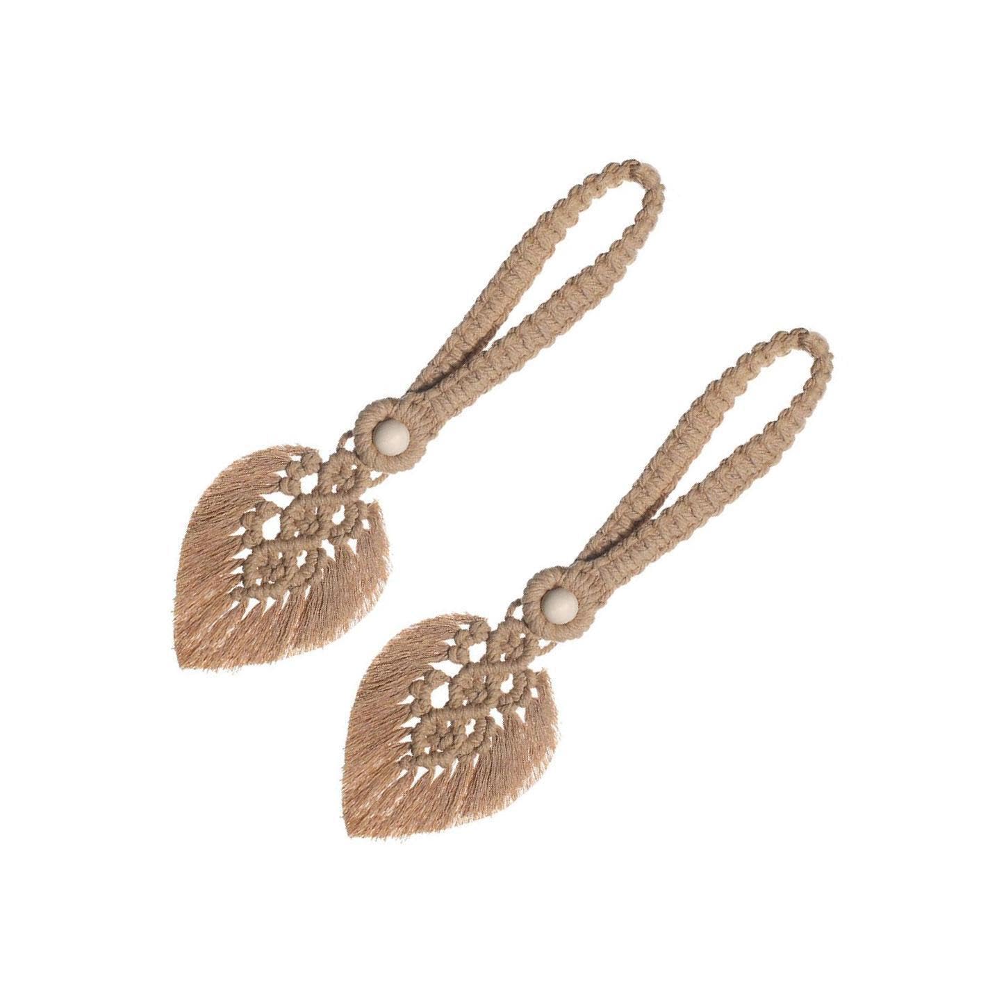 QLECXZI Curtain Tiebacks Soft Hand-Woven Rope Effortlessly Secure Curtains No Tools Elegant Support For Home Decoration Curtain Tie Rope Window Draperies Boho
