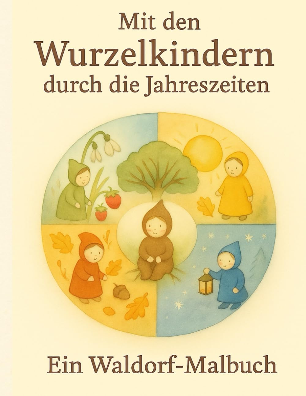 Mit den Wurzelkindern durch die Jahreszeiten: Ein Waldorf-Malbuch