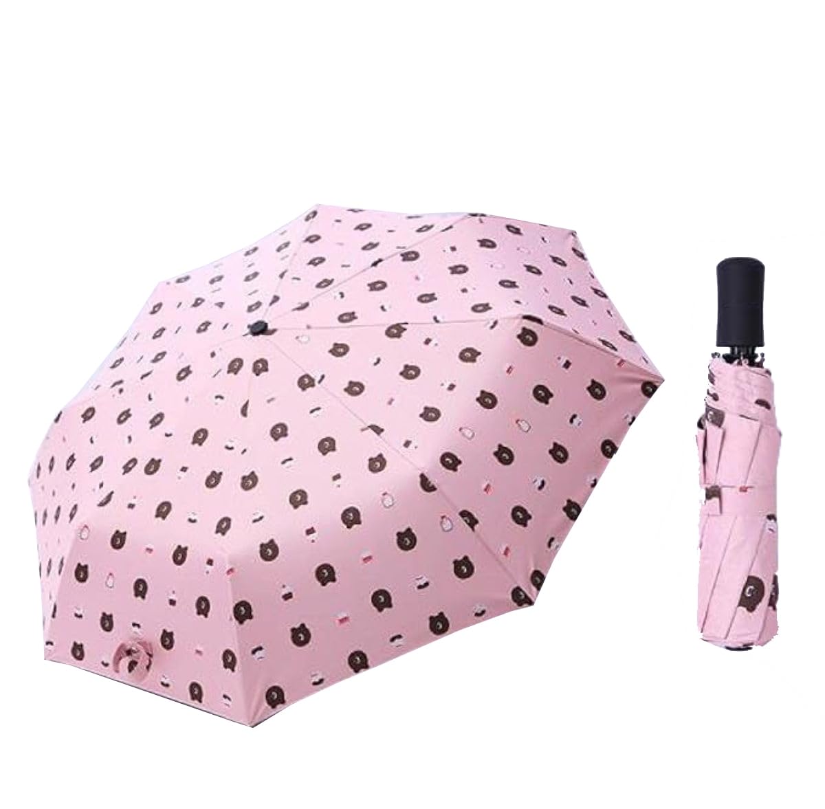 adorazone Manual Umbrella For Men & Women, UV-Rays Safe 23" Large Size 3-Fold Umbrella, Umberallas For Sun & Rain Big Size Men, Women, Kids, Girls,Boys-picture-53