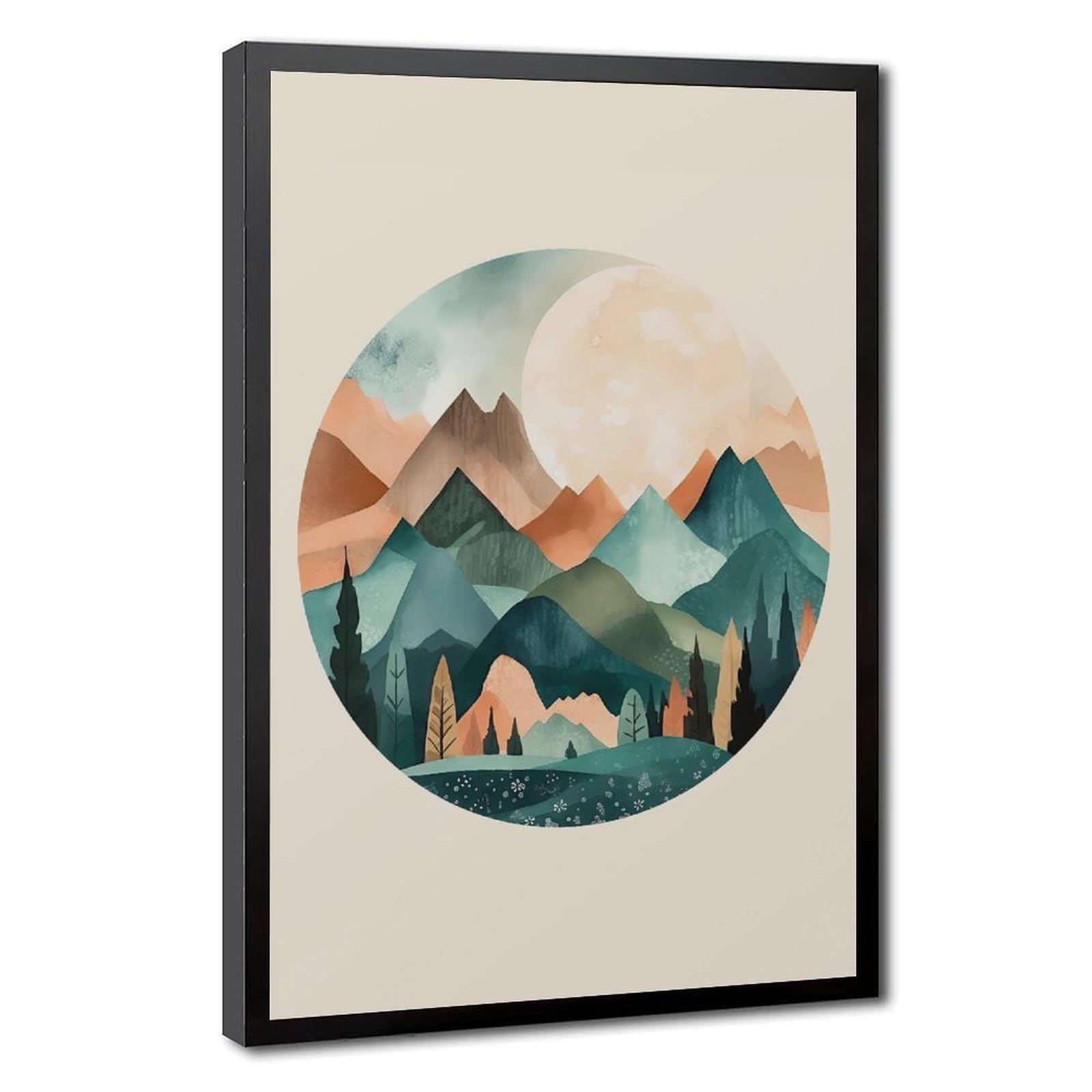 Bareronor Boho Noon Landscape Canvas Poster Wall Art Decor Print Picture Paintings for Living Room Bedroom Decoration 24" L X 36" W