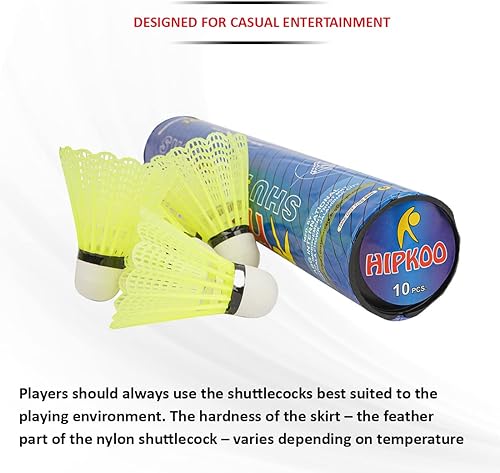 Miniatura 3 de HIPKOO Sports Juego completo de raquetas de bádminton de aluminio, 4 raquetas de cuerpo ancho y 10 volantes, ideal para principiantes y recreativos,