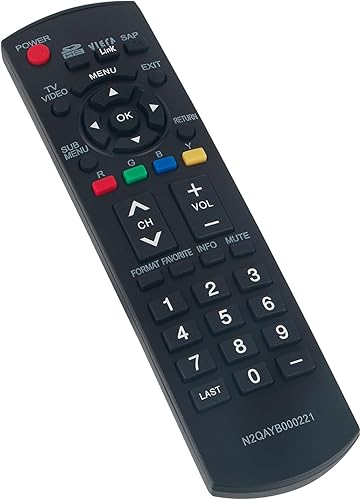 N2QAYB000221 Reemplazo de mando a distancia para Panasonic Viera Plasma LCD TV HDTV TC-26LX85 TC-32LX85 TC-37LZ85 TQB2AA0775 TY-WK32LR2W TH-42PX80