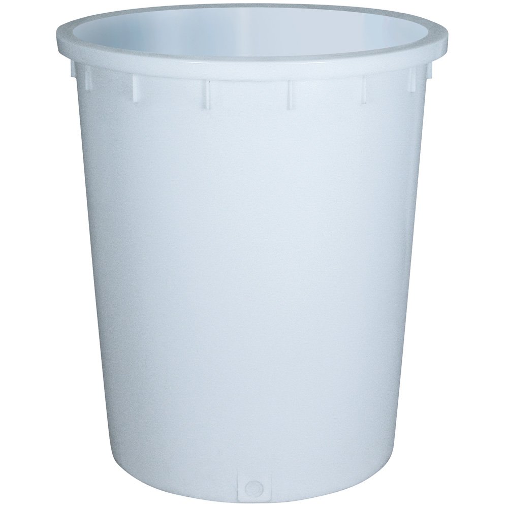 Bidone industriale in plastica (HDPE) 300 Lt, sovrapponibile e inseribile, colore neutro (coperchio escluso) (300 Lt - Neutro)