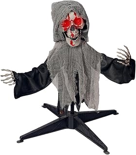 Halloween Decorations, Solar Garden Lights, Eerie Dancing Phantoms with Hooded and Motion Activated Features Multi Scene Horror Party Props Great for Halloween Displays Electric Glowing Sound