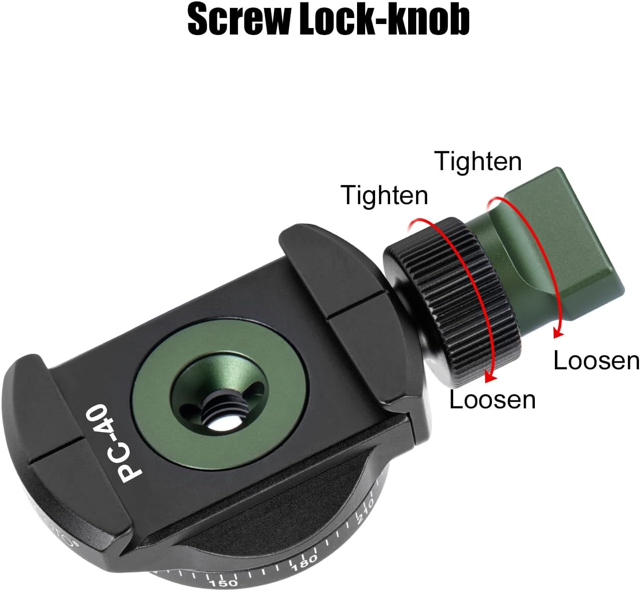 SUNWAYFOTO 40mm PC-40 360° Arca Swiss Clamp and Quick Release Plate SP-38QB