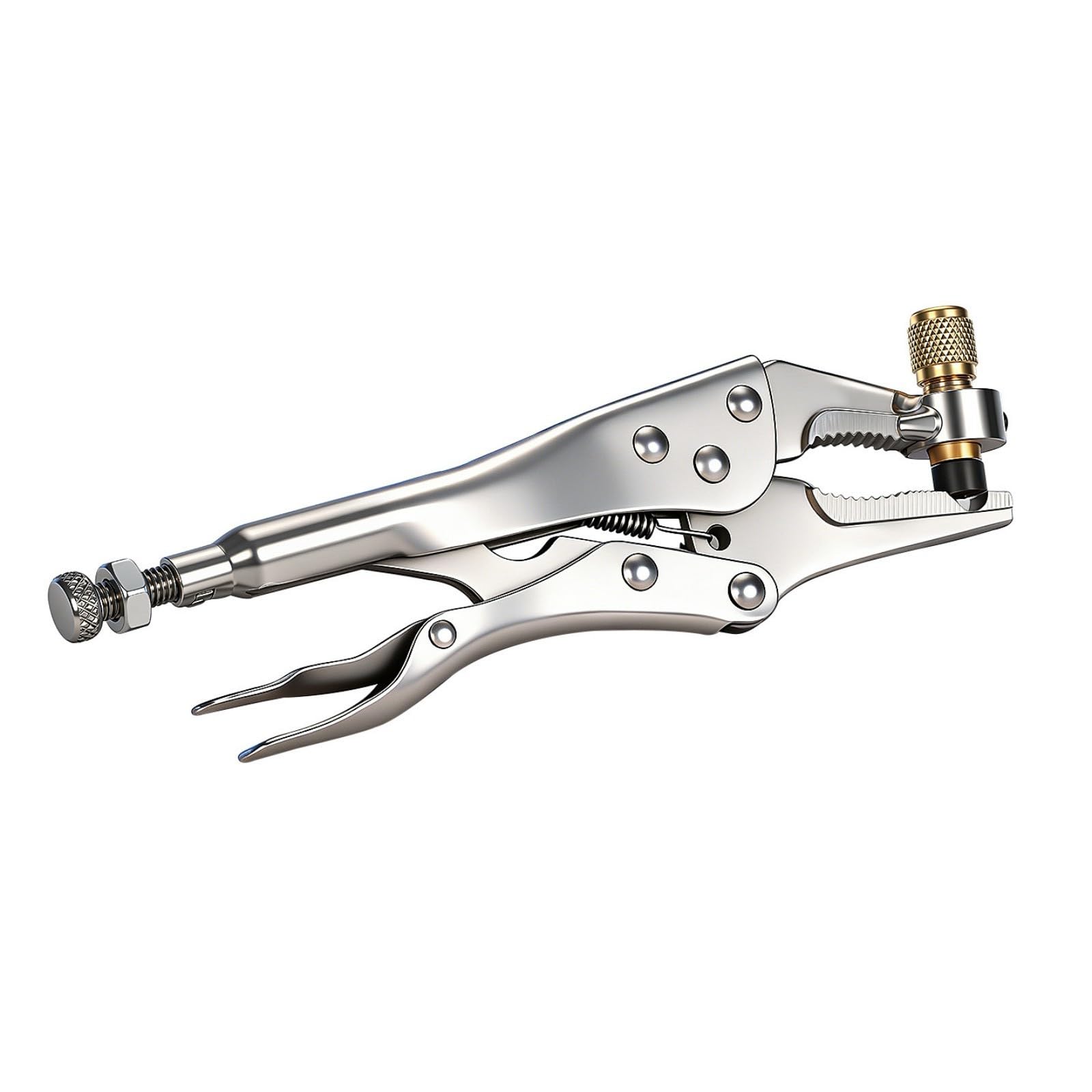 Zbiianxer Bronze Refrigeration Recovery Clamp Air Conditioning Tube Locking Plier Refilling Pliers For Welding Locking Plier Conditioning Tube Puncture Pliers