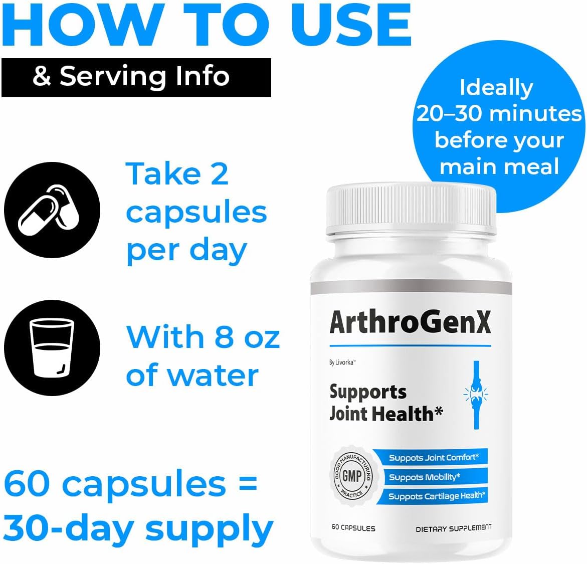 (2 Pack) ArthroGenX Capsules - Official Arthro GenX Advanced Supplement Support Pills - Maximum Strength, Natural ArthroGen X Vitamins for Overall Health & Wellness Reviews, 120 Capsules for 2 Months - Image 4