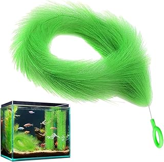 産卵草 1本セット 人工水草 全長約60cm 繁殖ブラシ 卵床 人工産卵藻 プラスチック製の引き輪 柔軟 メダカ/錦鯉/金魚/蛙/エビ 魚卵孵化ブラシ 水槽用品 （グリーン）