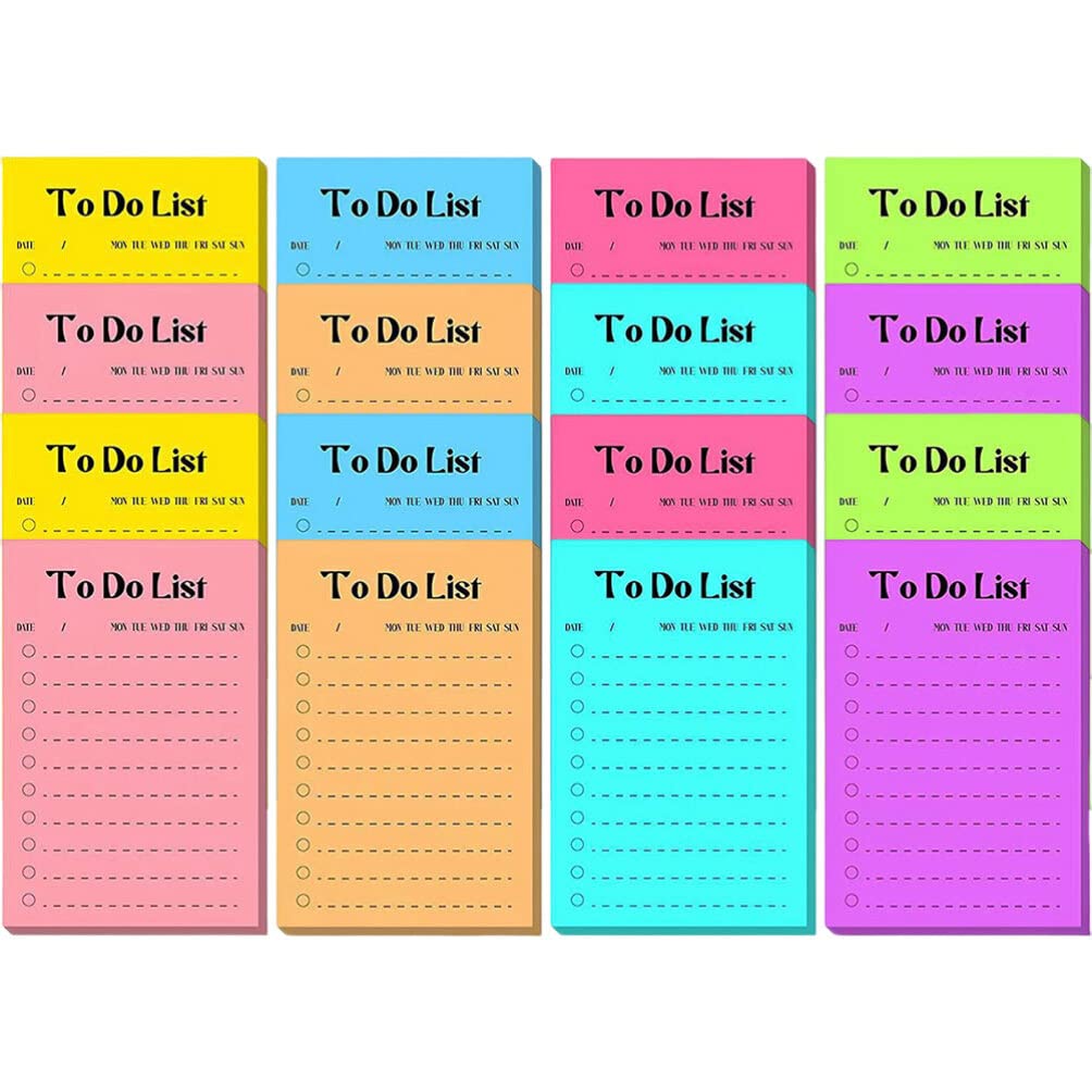 Operitacx Notas Adhesivas De Papel Fluorescente Para Listas De Tareas Pendientes Notas Portátiles Para Estudiantes y Uso Doméstico