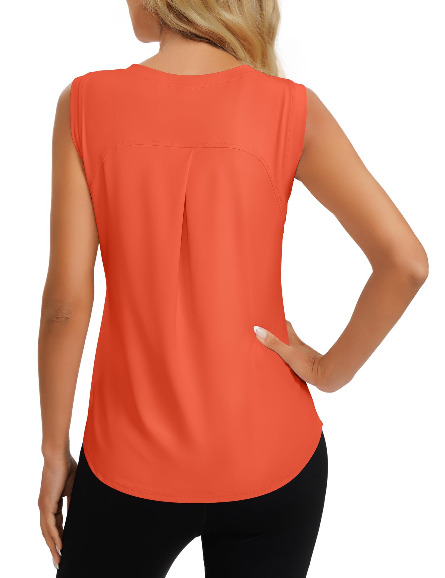 Dawnrole Damen Sport Top Ärmelloses Tennis Fitness Shirt Damen Leichte Yoga Sport Oberteile