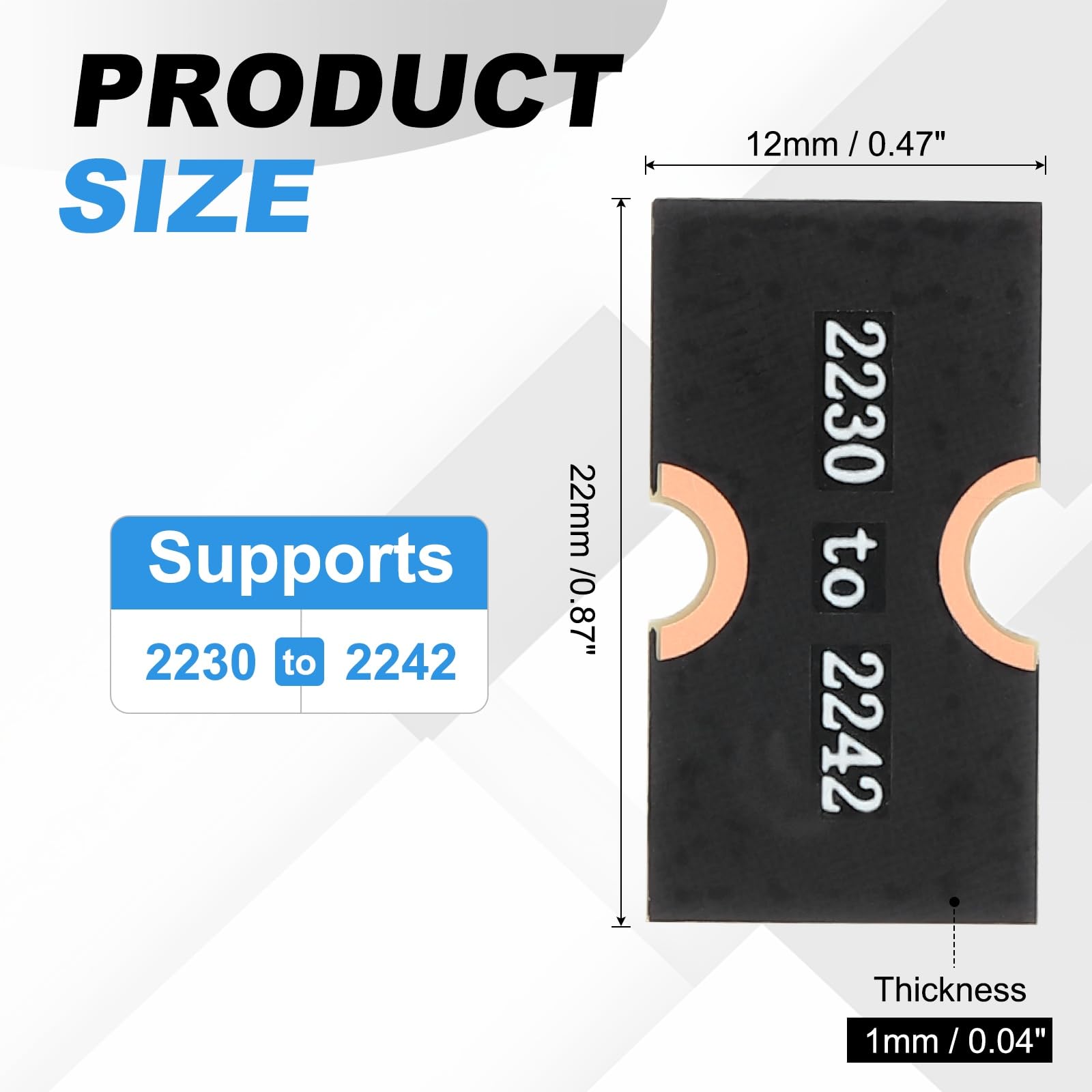 PATIKIL M2 NVME SSD rozszerzony adapter transferu karty 2230-2242, 2 szt. adapter przedłużający M.2 zmiana na długi rozmiar ze śrubokrętami do domowego biura kawiarenek internetowych, czarny
