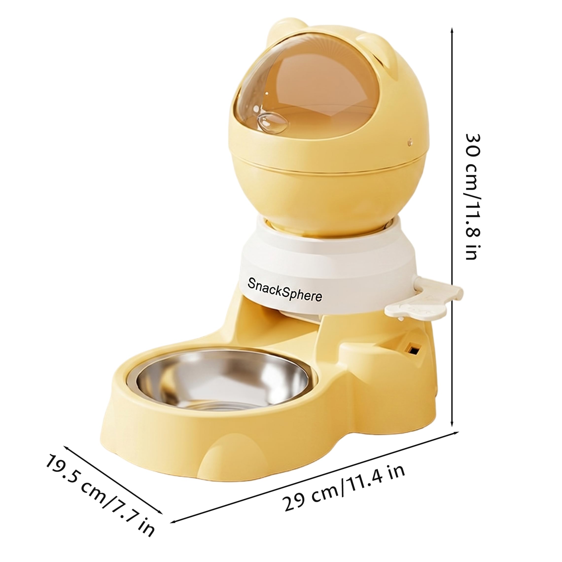 Dispenser di dolcetti per gatti, dispenser di dolcetti per cani a forma di orso da 1, 5 litri, mangiatoia lenta interattiva per una sana digestione e addestramento (stile 2)