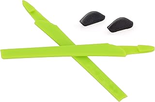 Caulo Replacement Ear Socks Sleeves + Nose Pads Compatible with Oakley Crosslink OX8027 OX8029 OX8030 OX8031 Glass Frames (Green - 1 Set)
