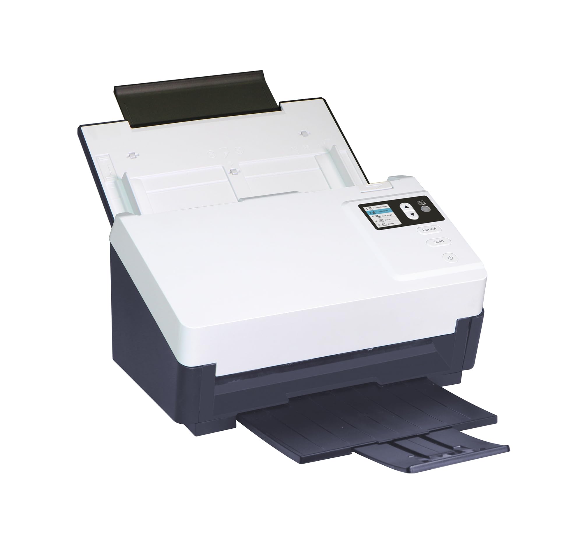 Avision AD545GN Dokumentenscanner, Duplex-Scanner mit automatischem Einzug, 60 Seiten/Min., USB & LAN, Reisepass-Scan, für Büro und Verwaltung