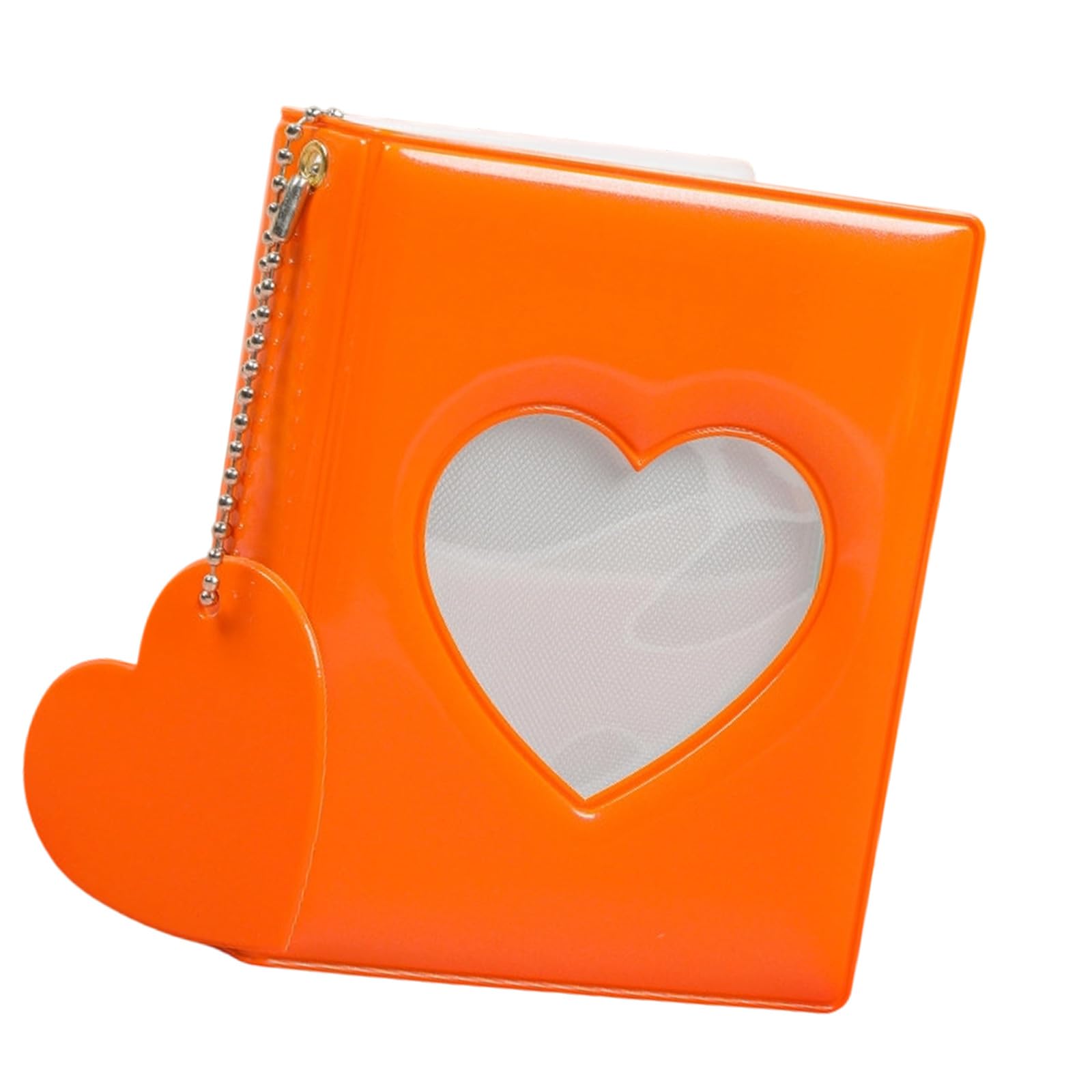 3Inch Small Photo Album with Heart Cutout and 32 Pocket Photocard Collect Binder Book for Idol Fan and Memory Records Photo Collection Album