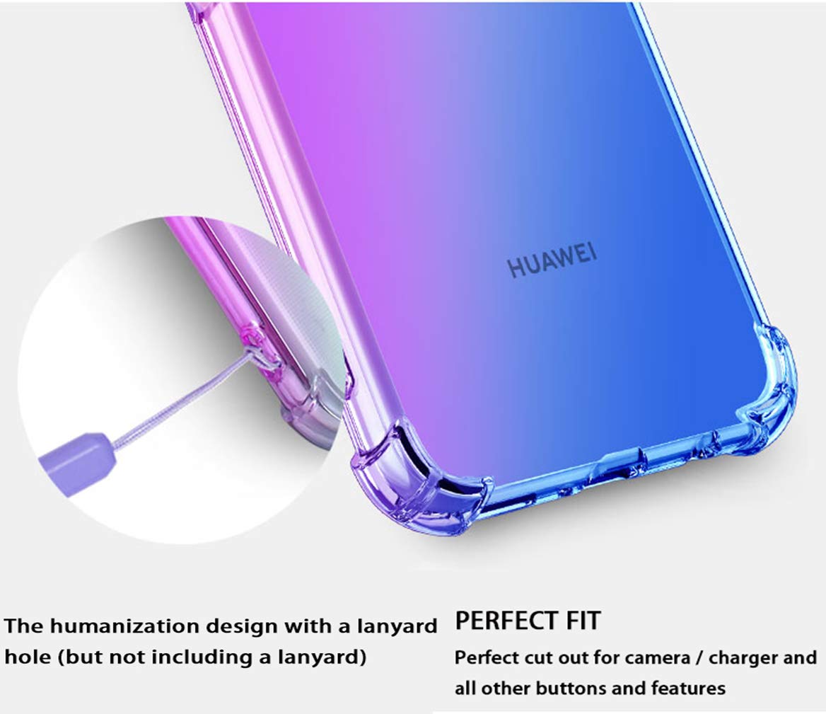 Custodia Per HUAWEI P40 Lite 4G: Cover Trasparente In Silicone TPU Con Disegno Di Stelle, Luna E Nuvole, Antiurto - 3