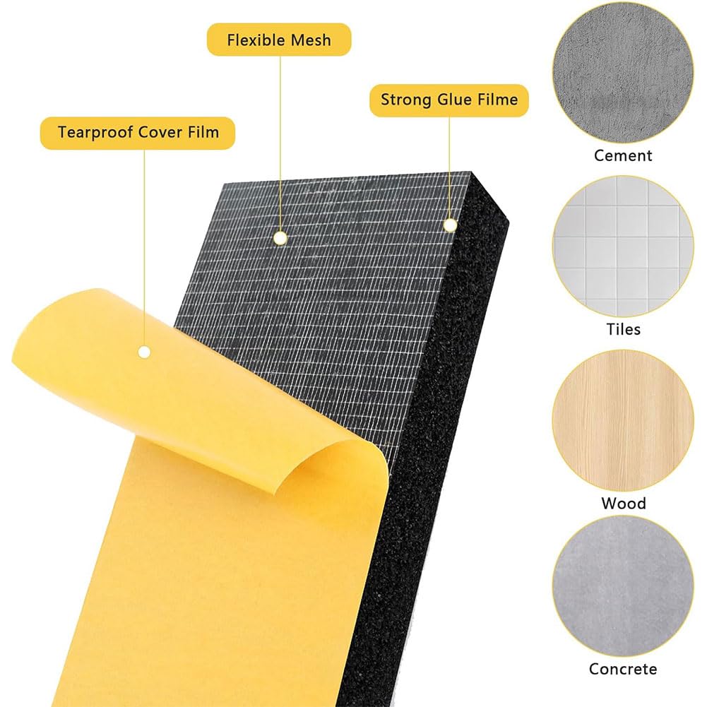 Plaques Mousse Protection Garage 30x10x3cm Noires - Protecteurs Portières Voiture
