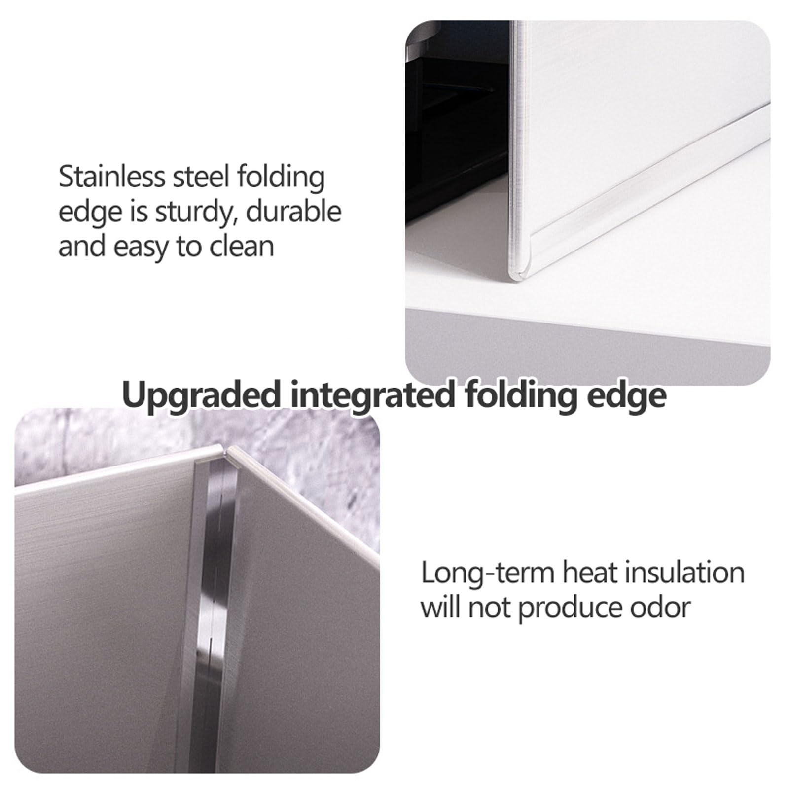 Plaque Anti Projection Cuisine Garde éclaboussante En Acier En Acier Inoxydable Pour La Cuisine De Cuisine, Pliage Des éclaboussures Pour Les Outils De Cuisson Des écrans éclaboussant(Size:45*80*60cm)