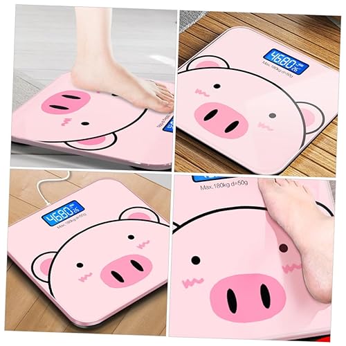 Miniatura 7 de Cartoon Tempered Glass Body Weight Scale USB Charging Start Household Body Weighing Scale for Accurate Fat Muscle Mass Measurement