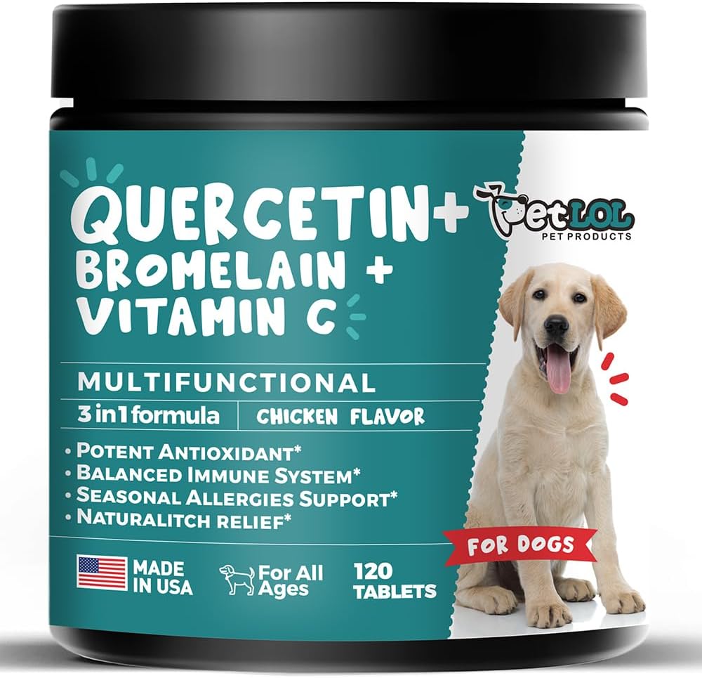 Quercetin for Dogs with Bromelain and Vitamin C 3in1