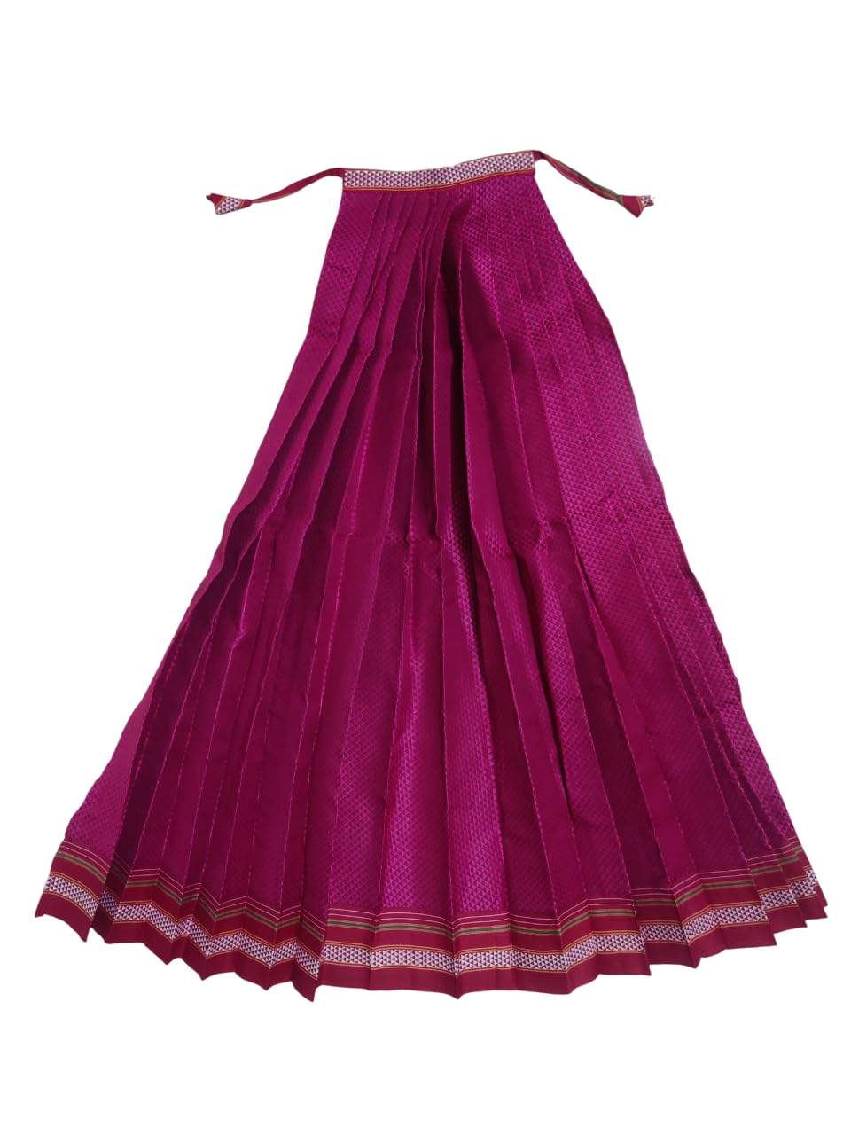 PUNYATVA Gudhi Vastra for Gudhi Padwa Festival (Khun, Pink) | Traditional Maharashtrian Gudi Cover Saree Cloth for GudiPadva | Readymade Ugadi & GudhiPadawa Decoration Pooja Décor