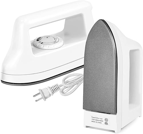 Mini plancha para ropa, plancha de viaje, pequeña máquina eléctrica de prensa de calor para manualidades de camisetas, plancha portátil para casa y