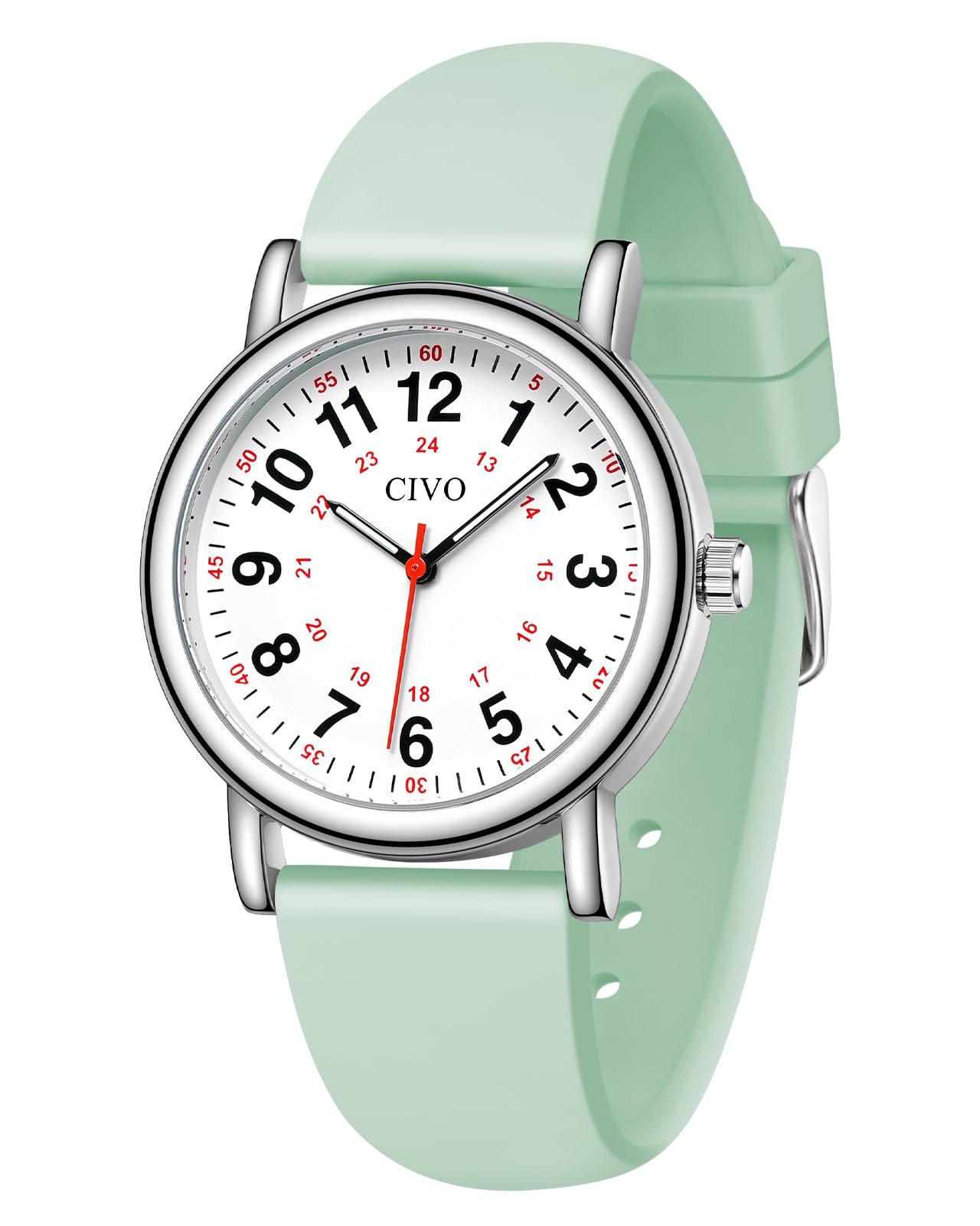CIVO Orologio Infermiere Donna Analogico: Impermeabile Orologi da Polso Quarzo con Quadrante di Facile Lettura - Regalo per Studente di Medicina
