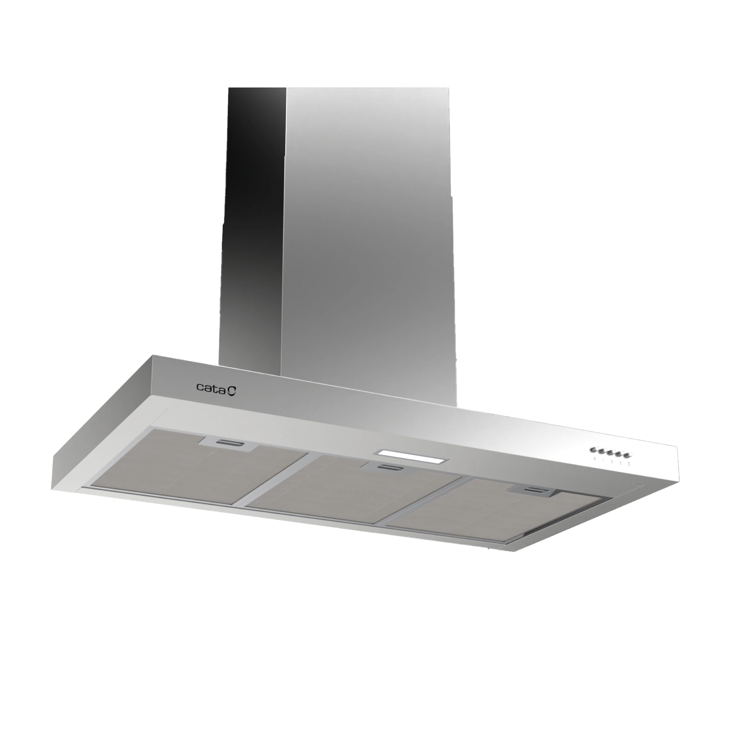 Cata Campana Decorativa Pared ST-9000 X/A con Panel de Control Mecánico 3 Niveles de Extracción Iluminación LED Consumo Máximo de Energía 65 W Ancho 89,5 cm Fácil Instalación Color Acero Inoxidable