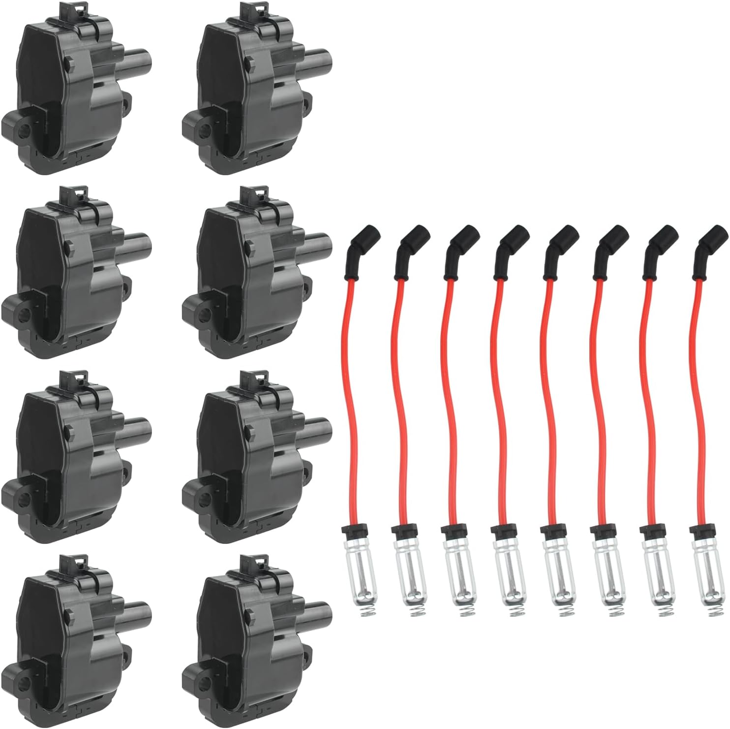 D580 UF192 Ignition Coil Wire Fit for C-hev-role-t Avalanche Silverado Express 2500 3500 Camaro GMC Savana Sierra 3500 Yukon Cadillac CTS Pontiac Firebird 1998-2005,8 pcs
