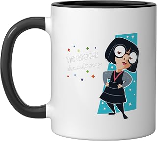 Disney PIXAR The Incredibles Edna Im Fabulous Darling Ceramic Mug, Black/White
