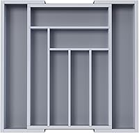 Vista 15 de Pipishell - Organizador de Cajones Extensible de Bambú para Soporte de Utensilios, Bandeja de Cubiertos Ajustable, Organizador de Divisores