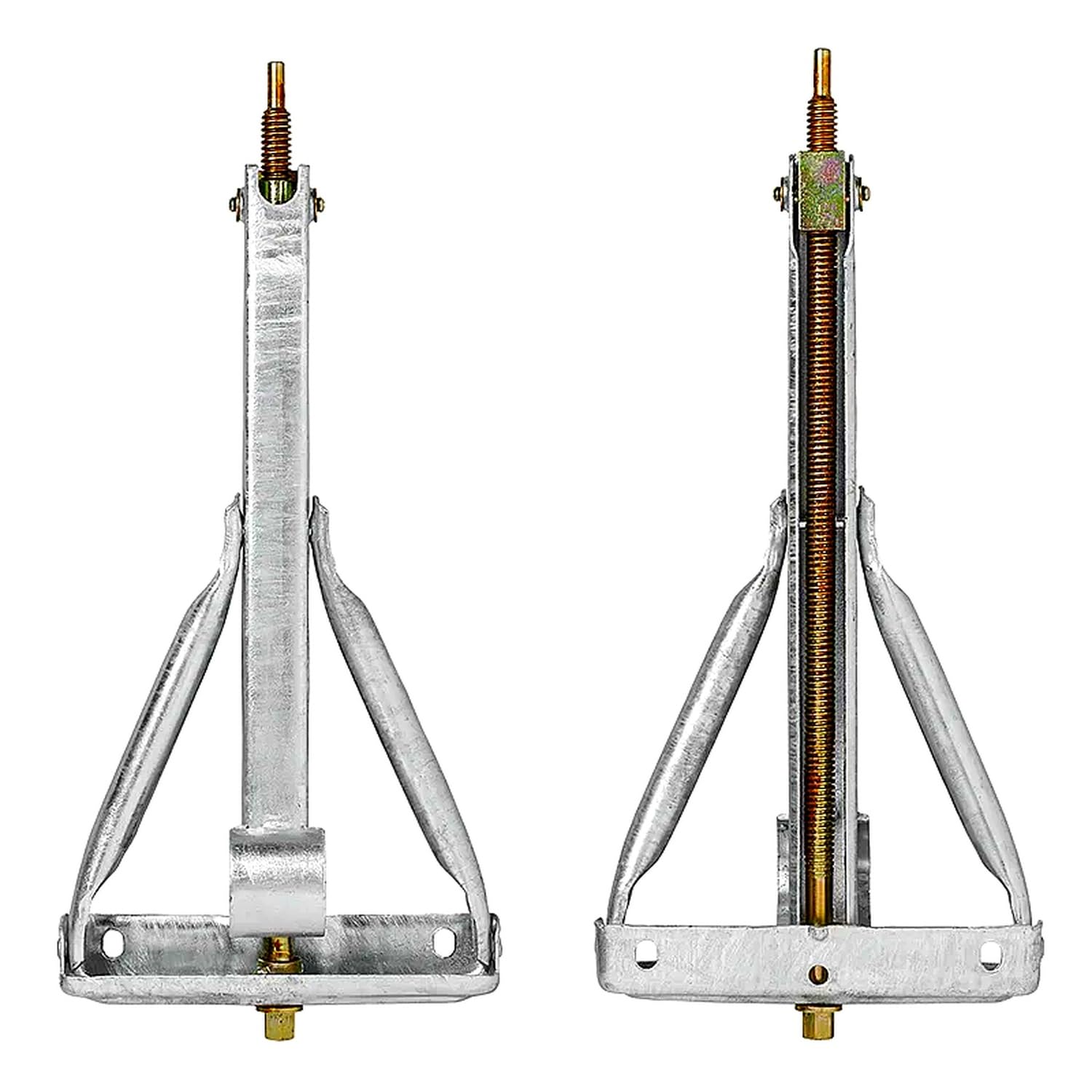 Preiswert&Gut 2x Wohnwagenstützen 625x457mm Trapezgewindespindel für Wohnmobil und Wohnwagen Stütze Kurbelstütze 4,3 kg Eckstütze – verzinkter Stahl Ausdrehstütze bis 500 kg Tragkraft