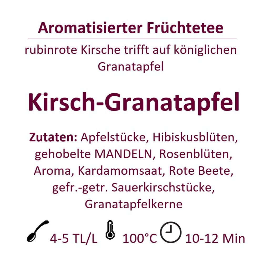 Tee-Express "Kirsch-Granatapfel" Früchtetee mit Kirsch-Granatapfel-Geschmack - loser Tee (1000g)