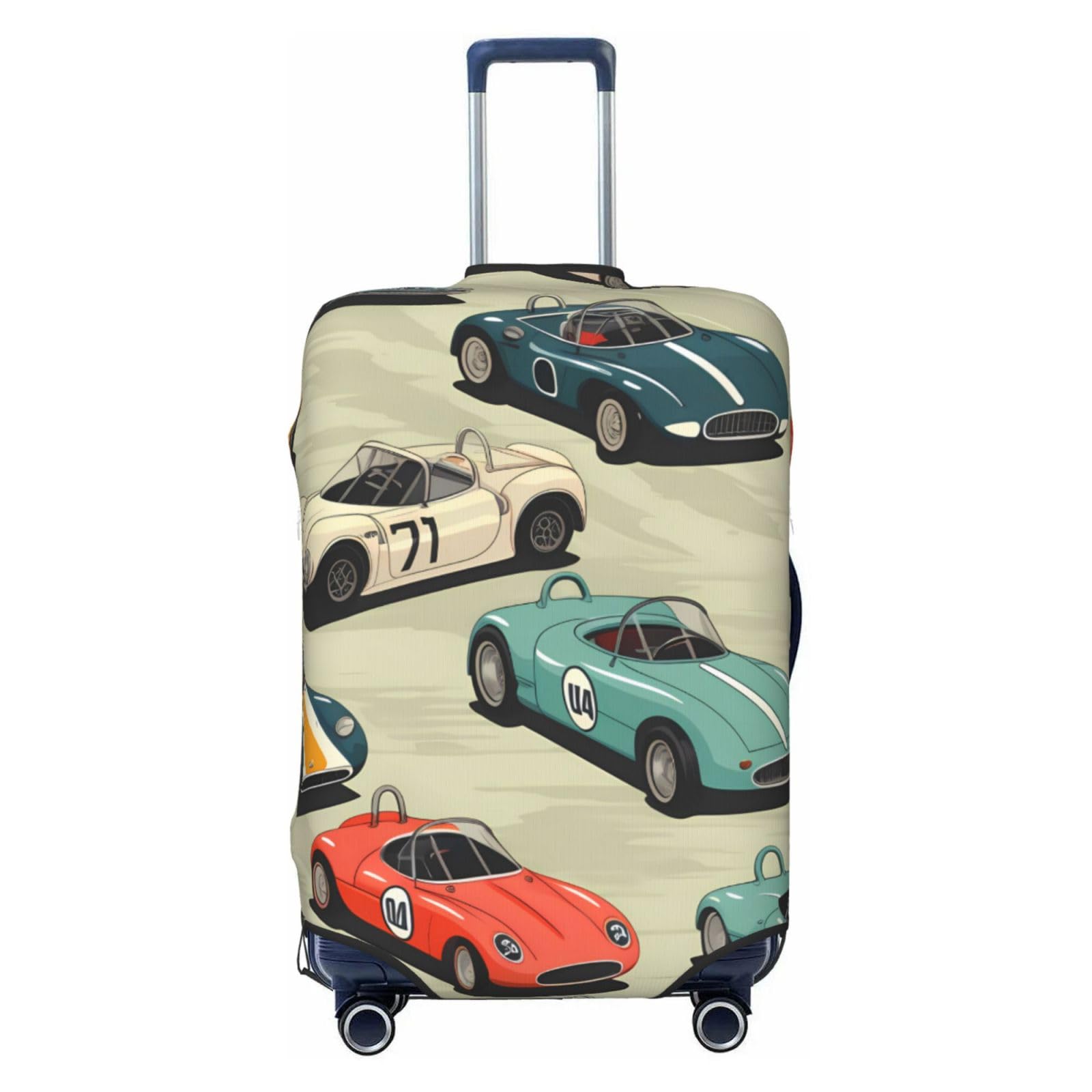 AYCZN Race Car Luggage covers for Suitcase Vintage Sports Car Travel Suitcase Protector Anti Scratch Suitcase Cover Fit 22-24 inch