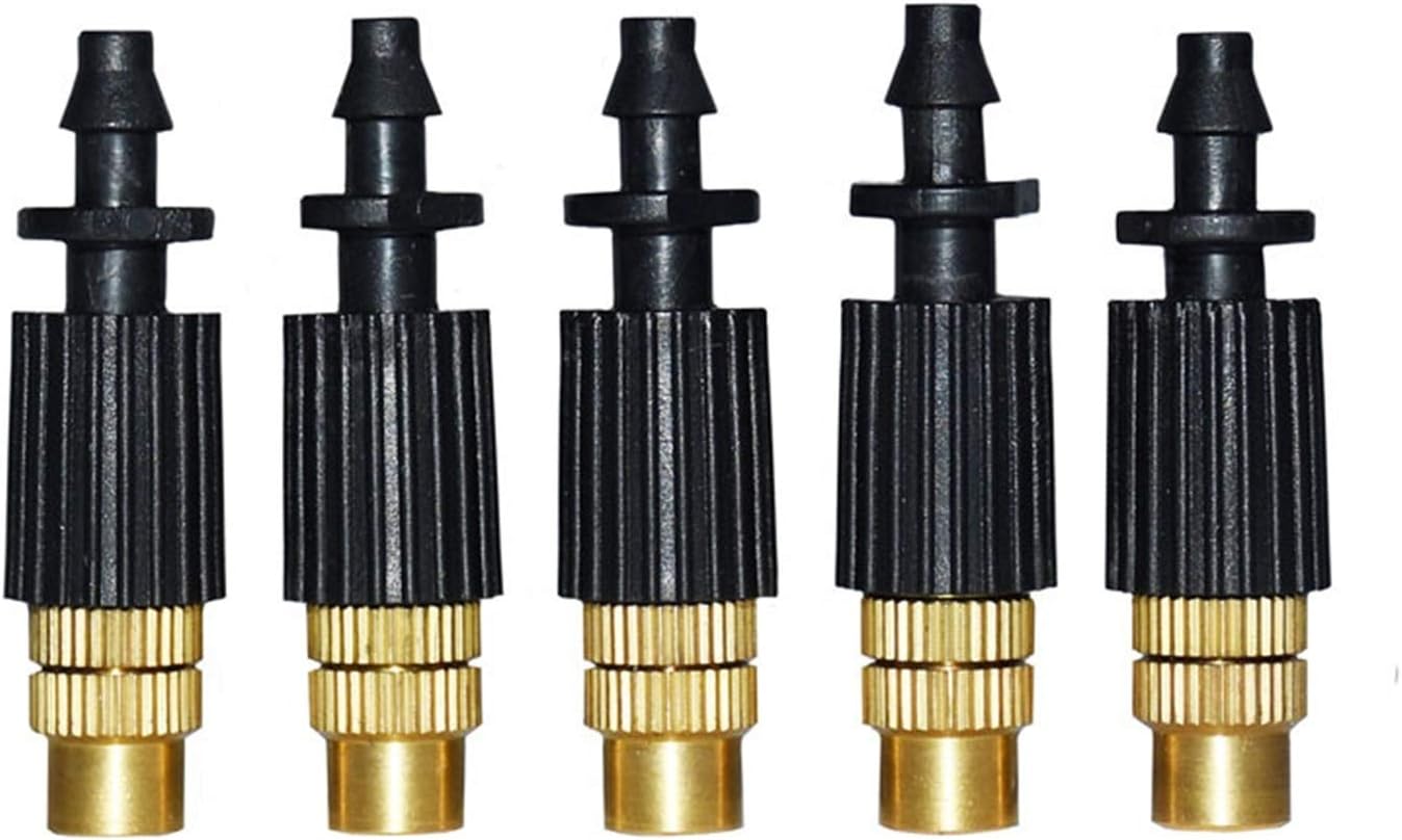 ドリッパー噴霧ノズル真鍮ホースノズル有刺鉄線1/4 "コネクタドリップ灌漑ミストガーデンスプリンクラー (Color : Y