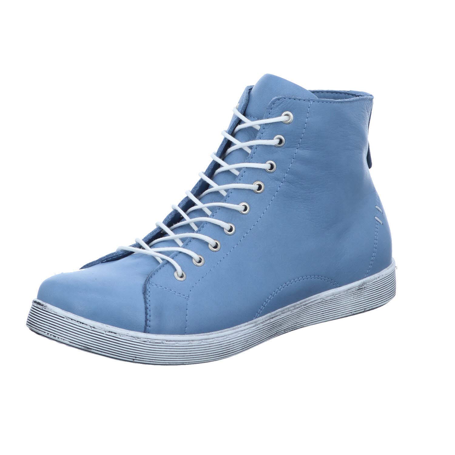 Andrea Conti Damen High Top Sneaker Schnürer Leder dynamisch 0341500, Blau,36 EU