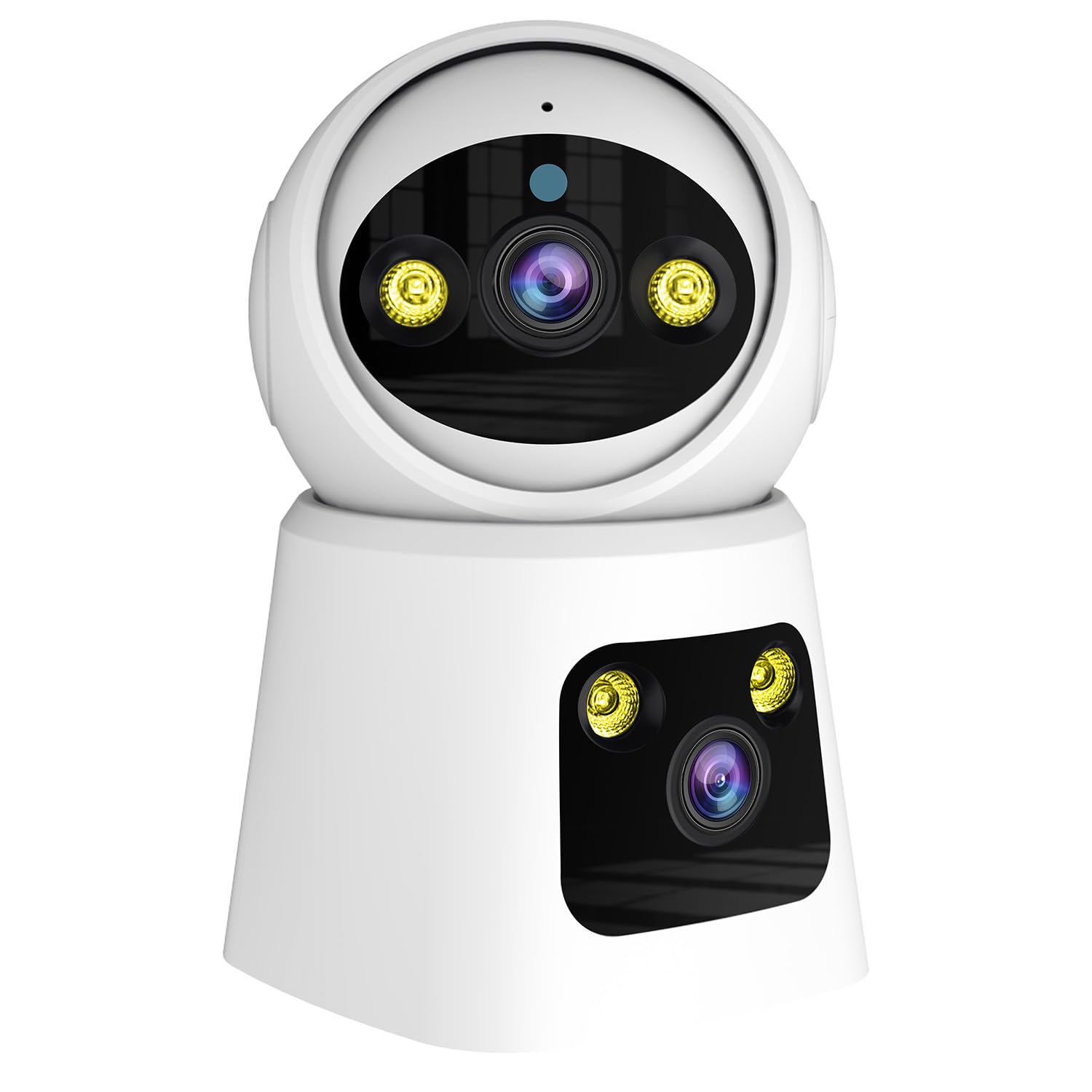 4MP Dual Lens Indoor Security Camera, 360° Pan/Tilt Baby & Pet Monitor, 2.4G/5G WiFi, Motion Tracking, 24/7 Cloud/SD, 2-Wege-Audio, Funktioniert mit Mobile App & PCs