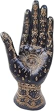 Palmistry Hand Resin Statue Telling Palm Reading, Ancient Mystical Palm with Lines and Symbols Sculpture for Palm Readers(Black)